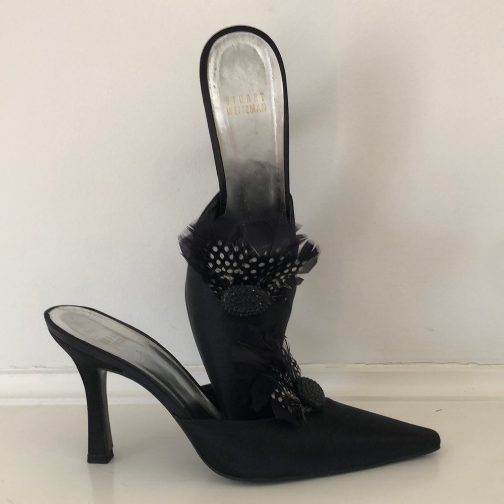 Stuart Weitzman Satin Slides